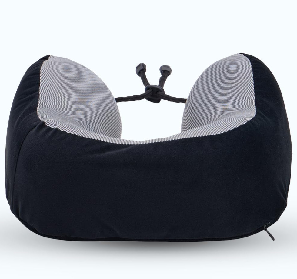Ultimate Travel Neck Pillow, Premium Memory Foam U-Shaped Pillow with Adjustable Strap & Washable Cover for Flights, Car & Long Journeys